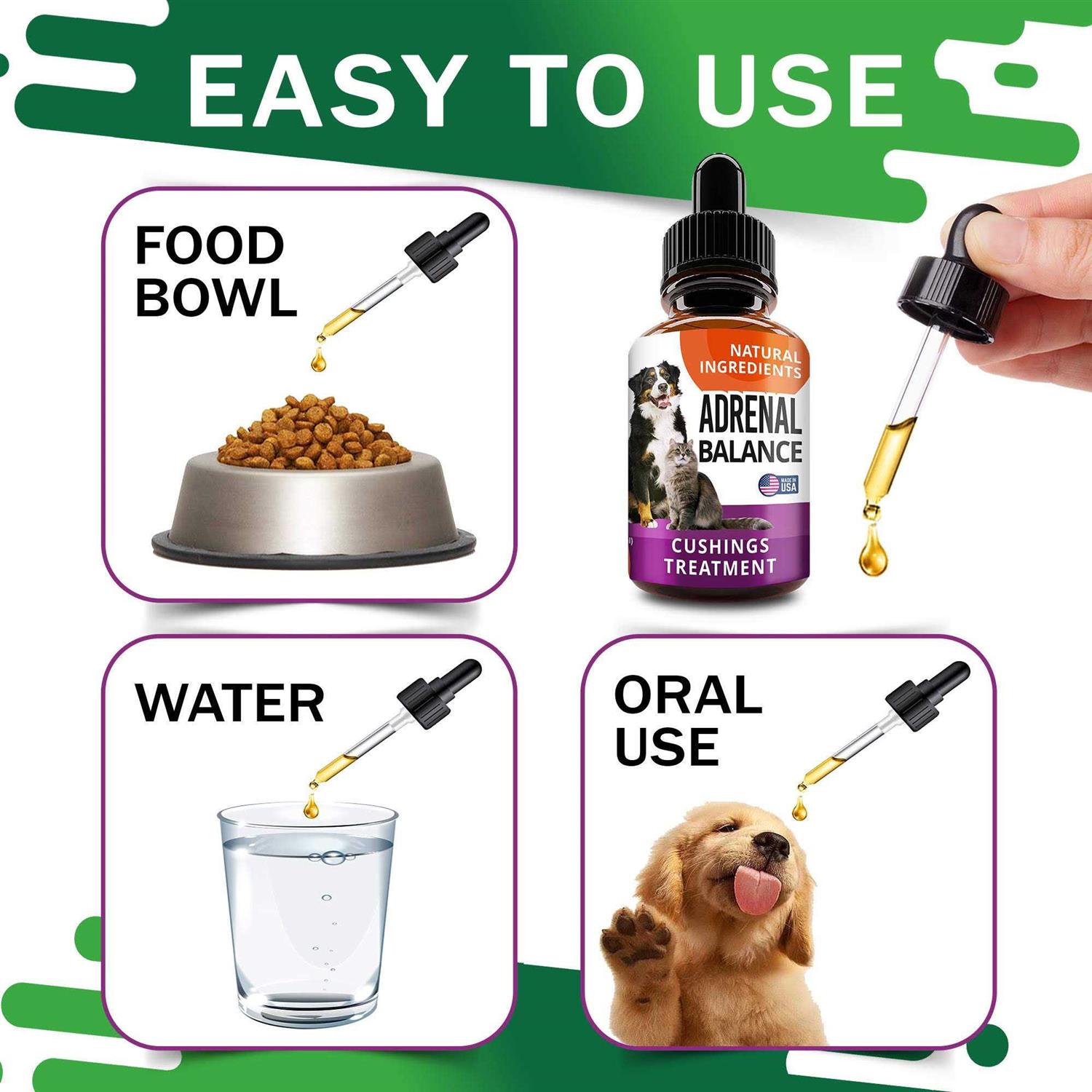 FurFinds Adrenal Balance for Dogs and Cats Cushings Treatment for Pets