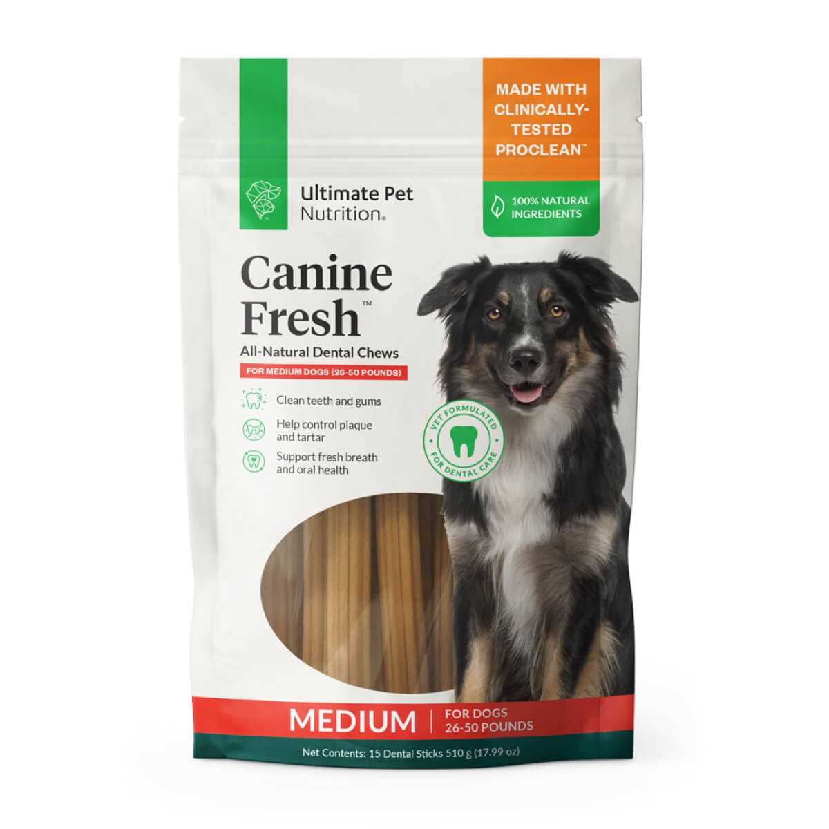 Ultimate Pet Nutrition All Natural Canine Fresh Dental Chews Sticks Dogs