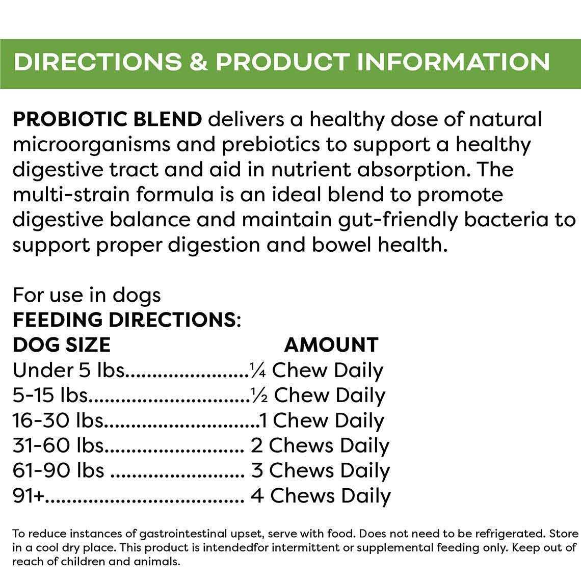 Only Natural Pet Probiotic Blend Digestive Support Soft Dog Chews