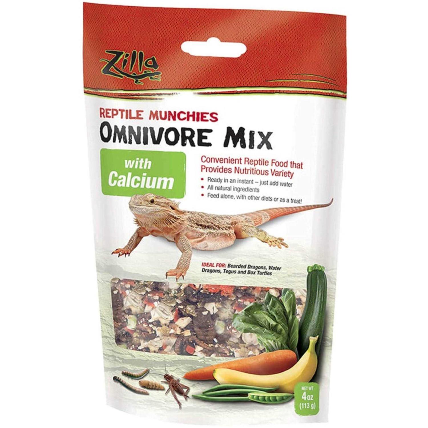 Zilla Reptile Munchies Omnivore Mix with Calcium