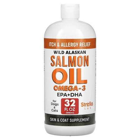 StrellaLab Wild Alaskan Salmon Oil Omega 3 for Dogs
