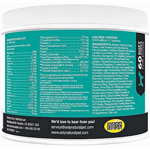 Only Natural Pet Ultimate Daily Vitamin Bites Dog 60 Chews