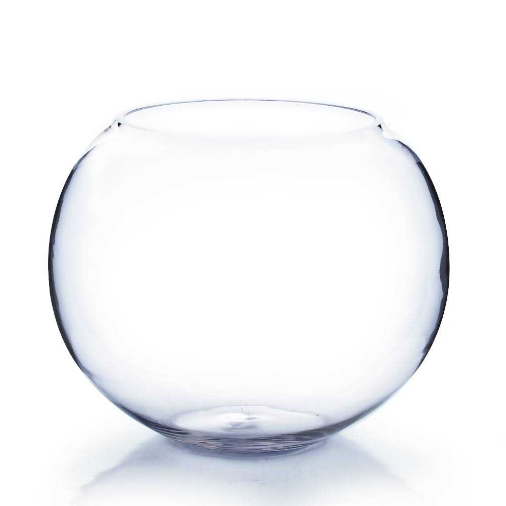 10 Bubble Bowl Glass Vase Clear