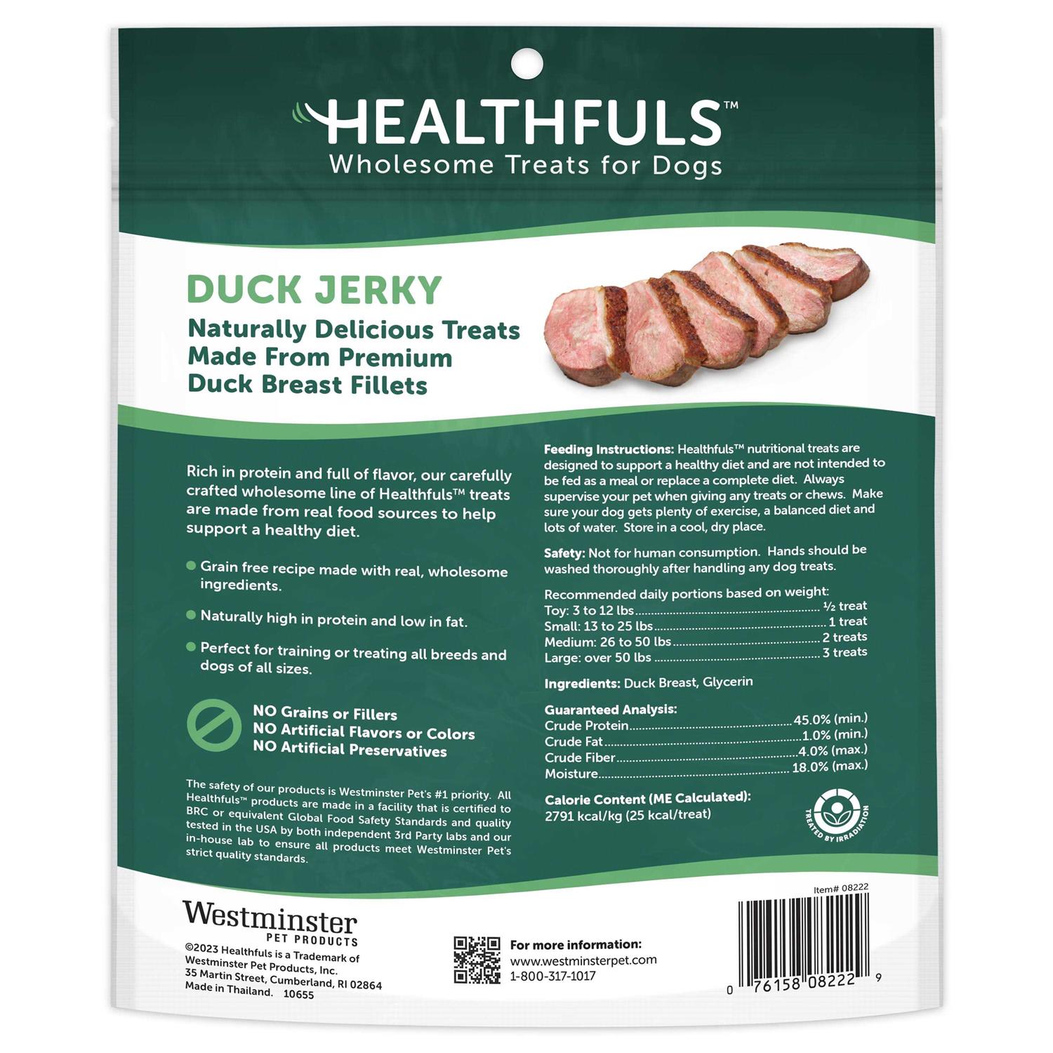 Ruffin It Chomp’ems Treats for Dogs, Homestyle, Duck Tenders Recipe – 16 oz