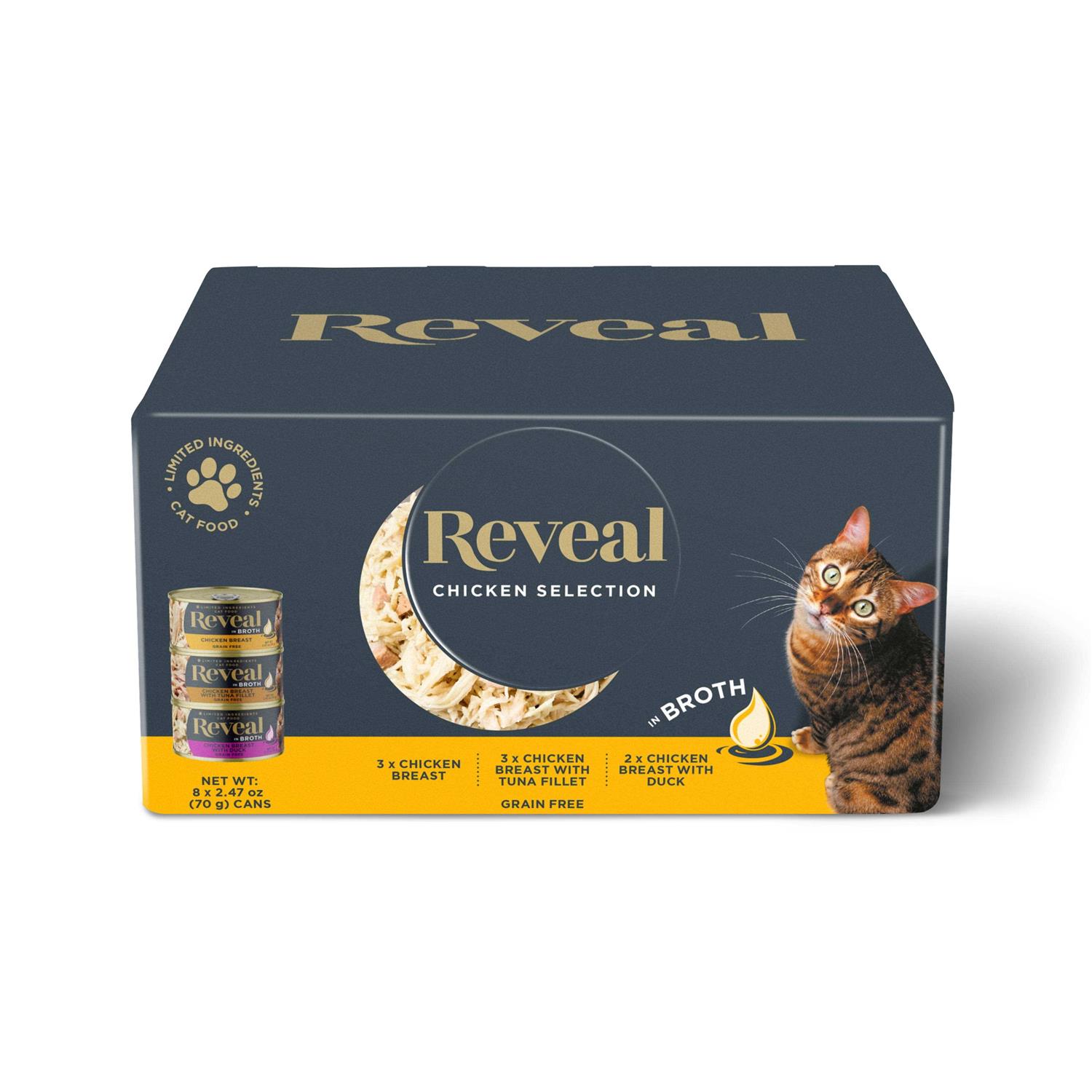 Reveal Natural Wet Cat Food Chicken in Broth Variety Pack