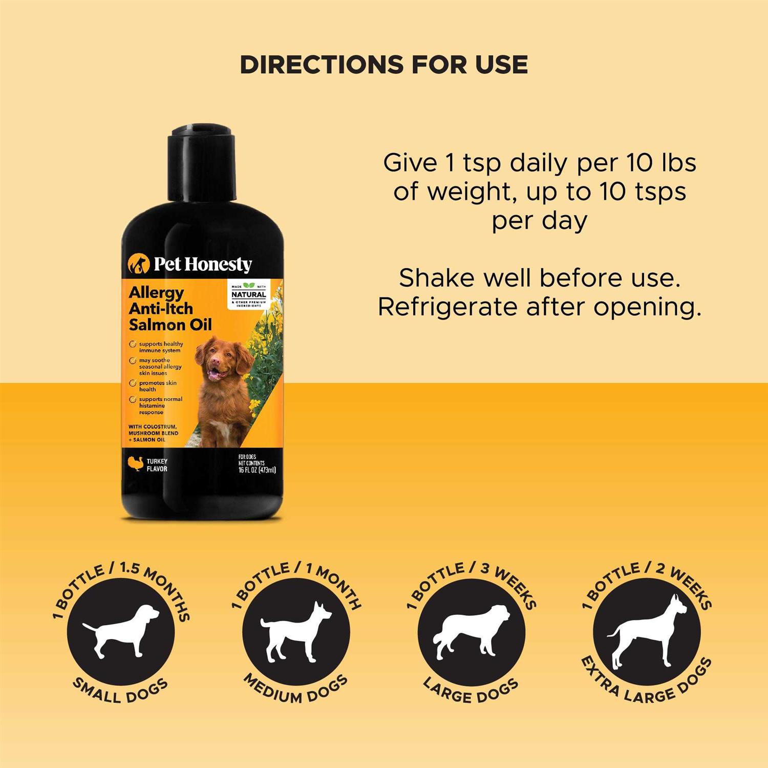 Pet Honesty Dog Allergy Anti-Itch Salmon Oil