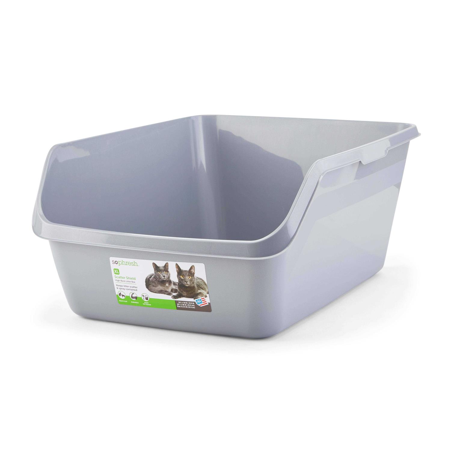 So Phresh Scatter Shield High-Back Litter Box