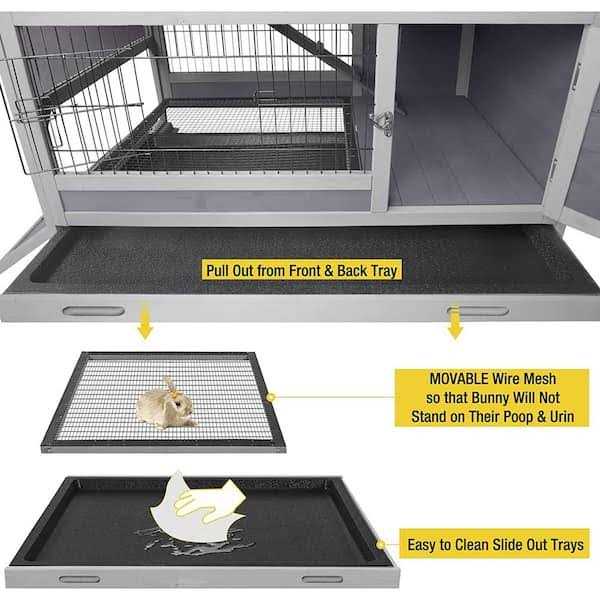 Aivituvin Rabbit Hutch Outdoor Bunny Cage AIR18