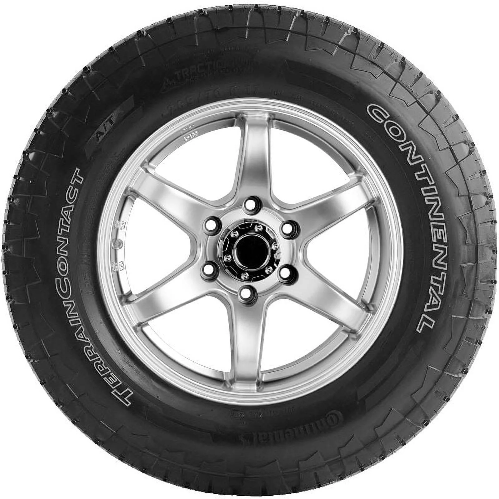 Continental TerrainContact A/T LT265/75R16/10 123/120S OWL All Terrain Tire
