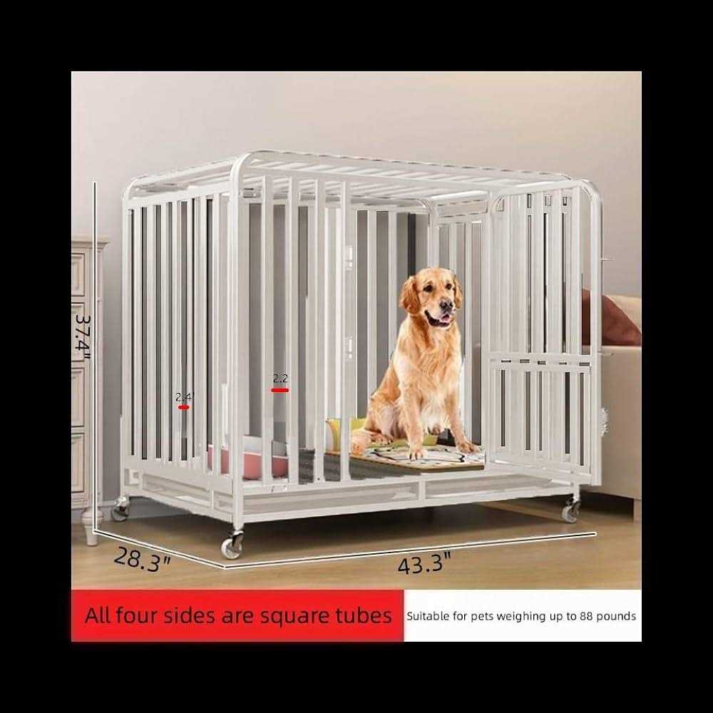 PEIPOOS Dog crates Heavy Duty Dog Crate for Large Dogs 43 Inches for Medium and Large Dogs Easy Cleaning Pet Cage