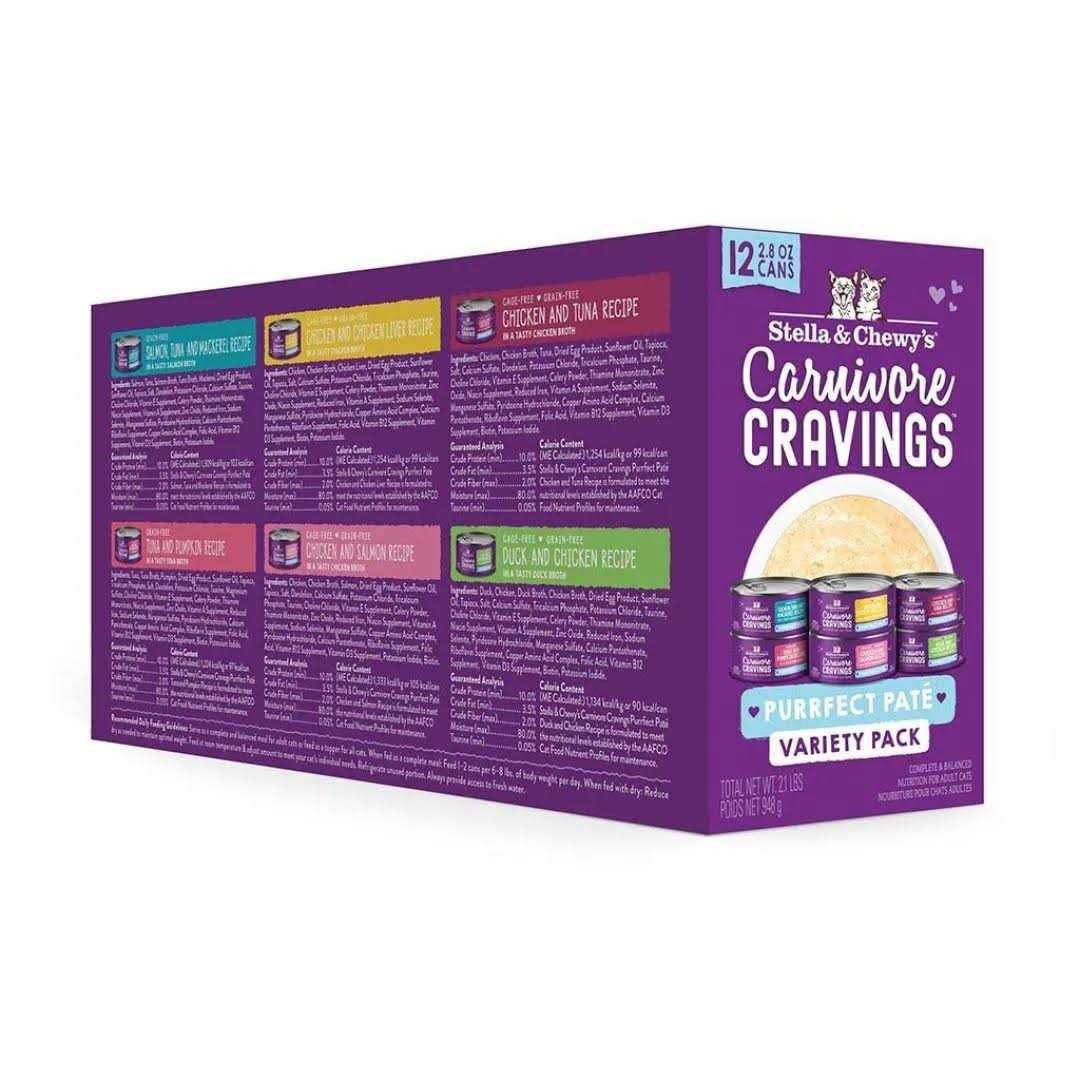 Stella & Chewy’s Carnivore Cravings Purrfect Pate Variety Pack Cat Food