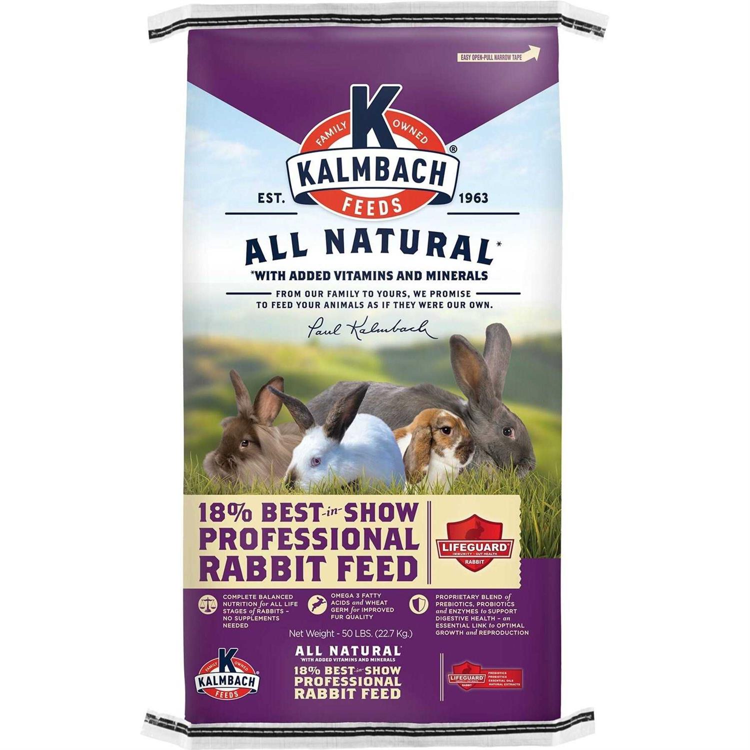 Kalmbach Feeds 50 lb 18% Best in Show Rabbit Feed