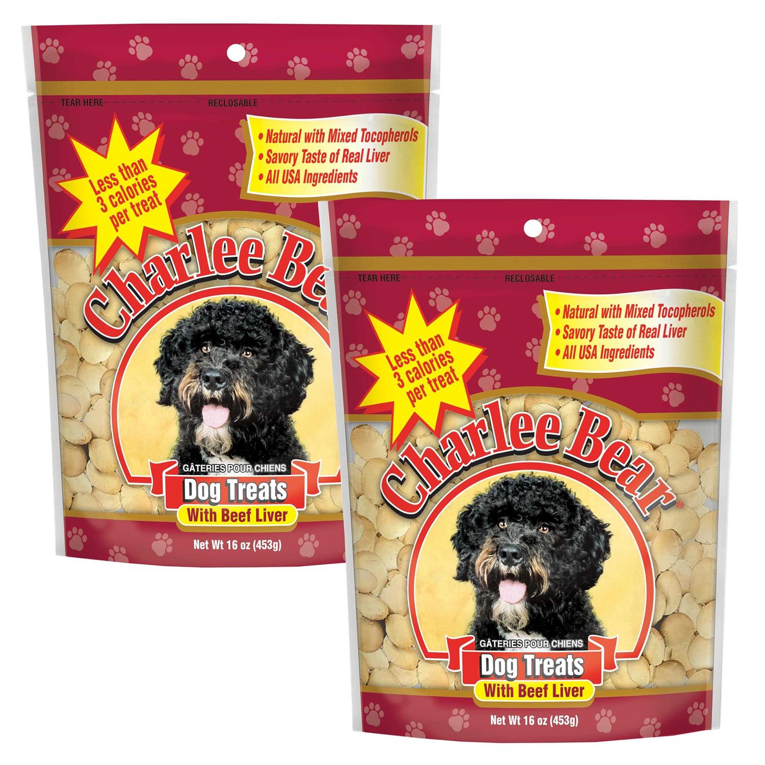 Charlee Bear Original Crunch Beef Liver Dog Treat 16 oz
