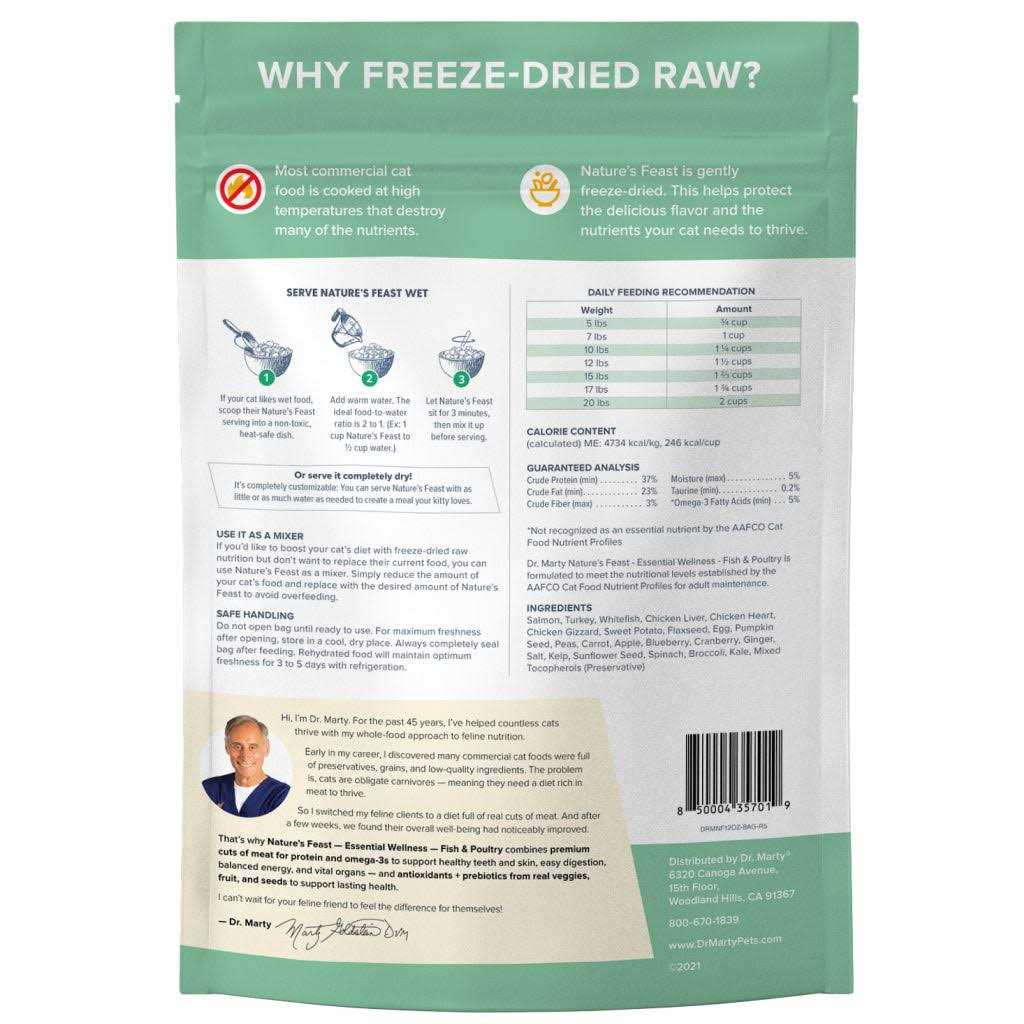 Dr. Marty Nature’s Feast Essential Wellness Fish & Poultry Freeze Dried Raw Cat Food