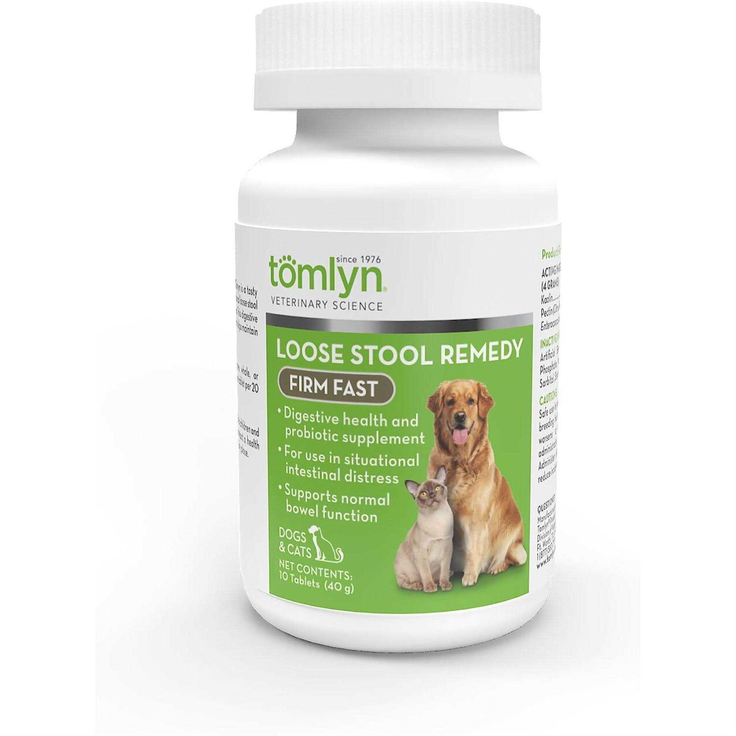 Tomlyn Firm Fast Loose Stool Remedy Supplement Tablet for Dogs and Cats
