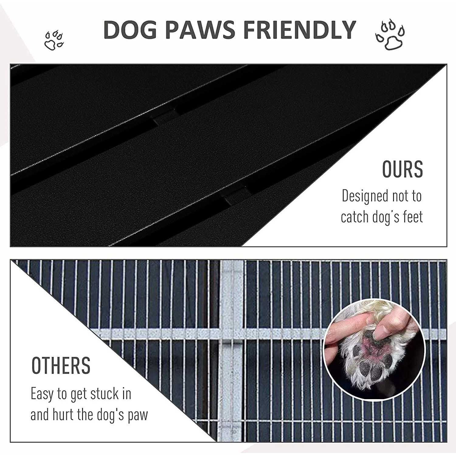 JINTANGLI Pet Heavy Duty Dog Crate for Large Medium Dogs, Metal Pet Cage Kennel Crate Roof Strong Playpen with Sturdy Latches and 4 Lockable Wheels