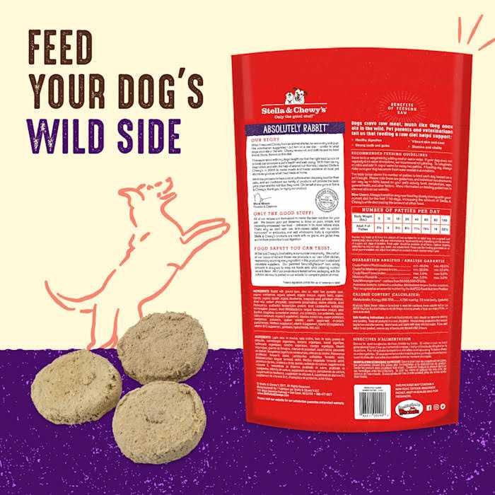 Stella & Chewy’s Absolutely Rabbit Dinner Patties Freeze Dried Dog Food