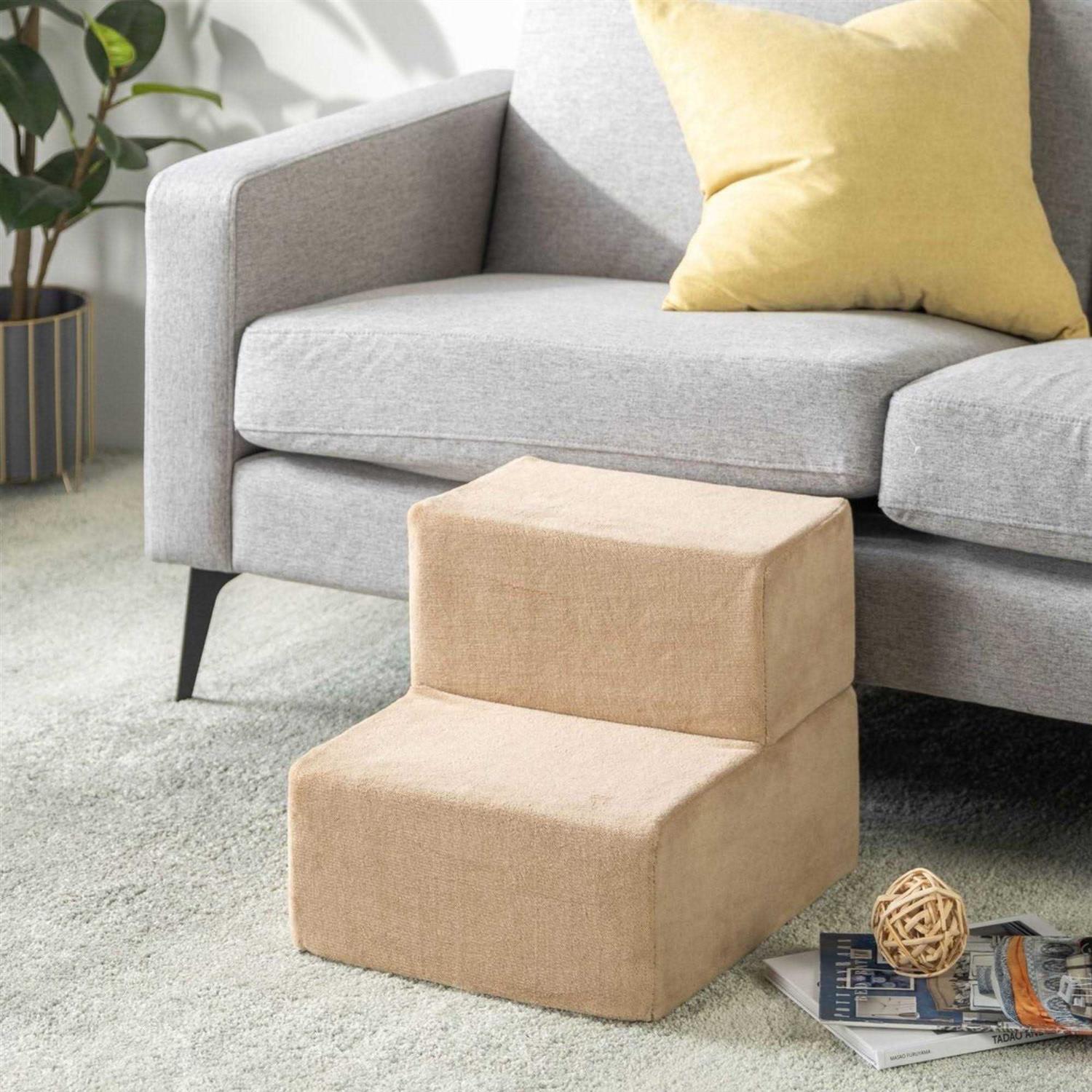 Zinus 2 Step Comfort Pet Stairs/Pet Ramp/Pet Ladder, Extra Small