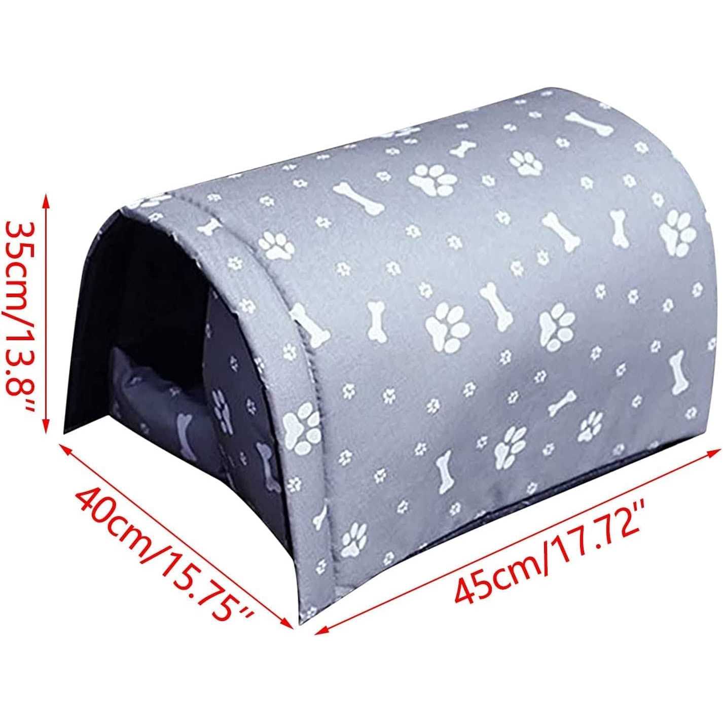 Outdoor Feral Cat House for Winter Weatherproof Waterproof Rainproof Foldable Cotton Filled Thicken Stray Feral Cats Dogs Tent Shelter Home Keep