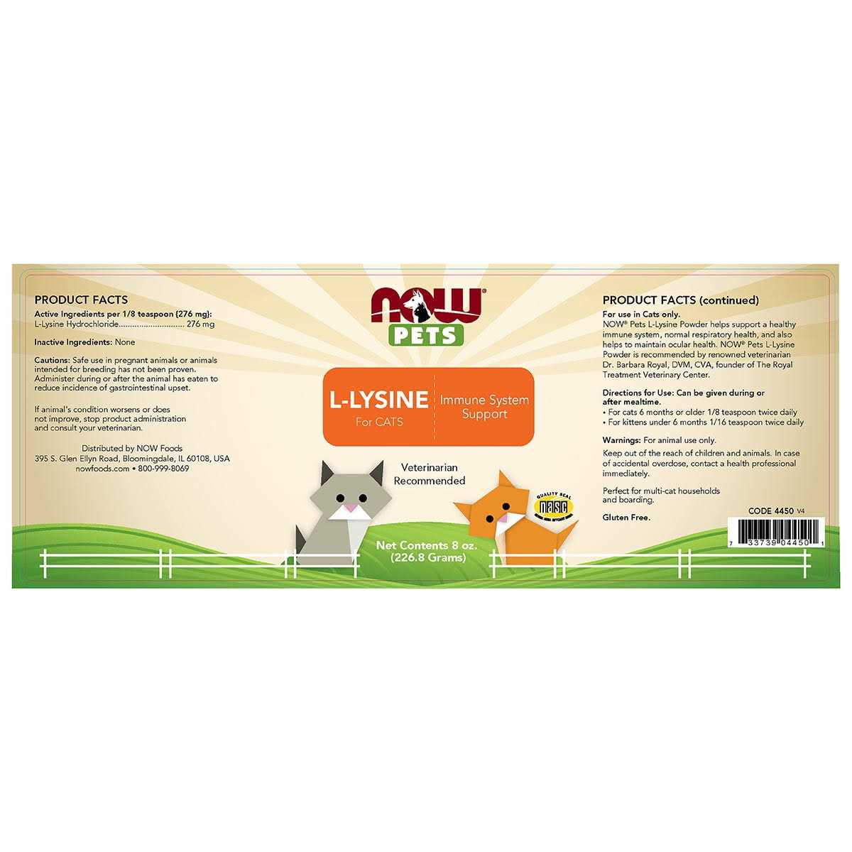 Now Pets L-Lysine Powder for Cats