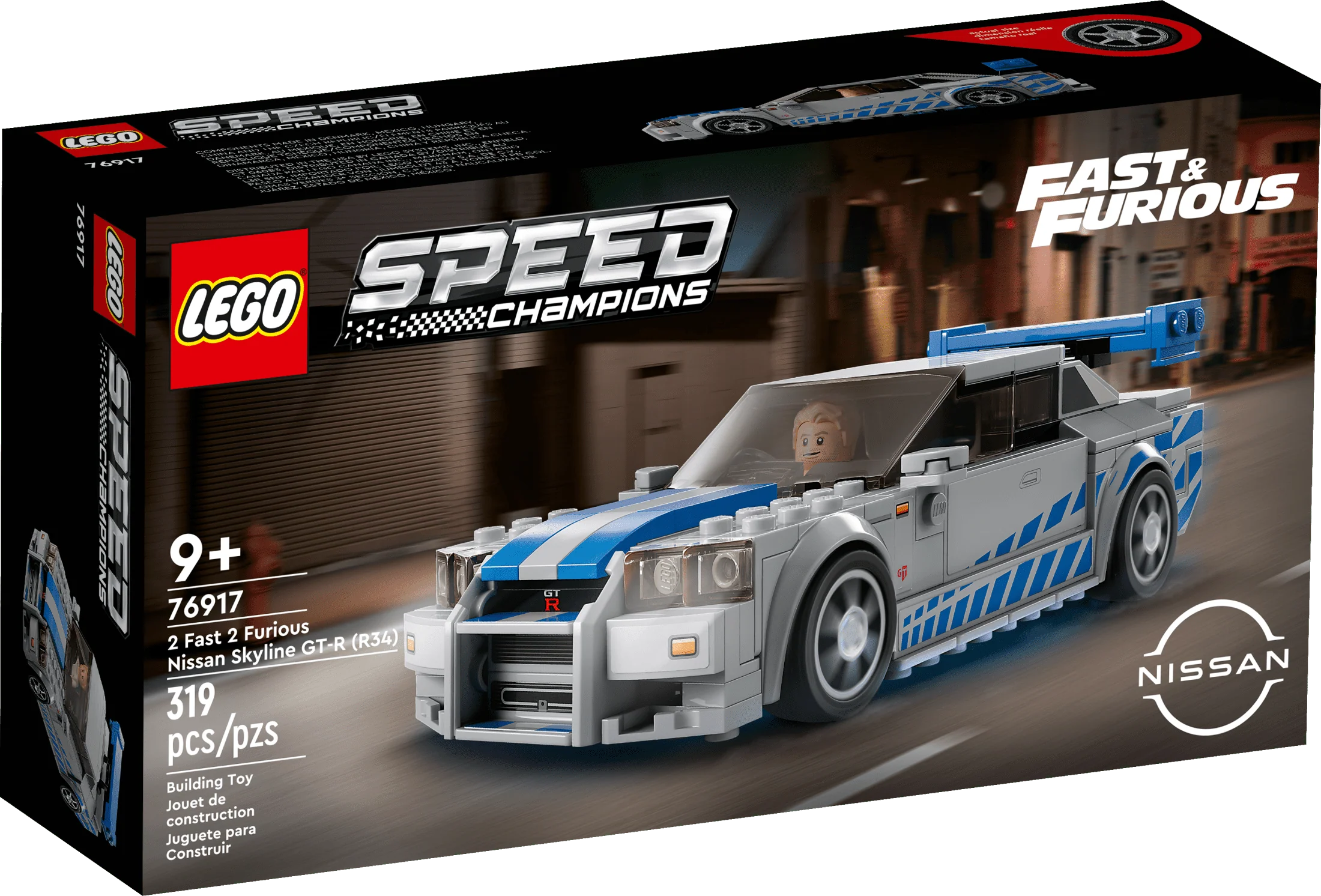 LEGO Speed Champions 2 Fast 2 Furious Nissan Skyline GT-R (R34) 76917 ...