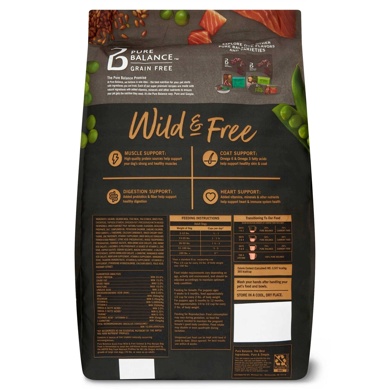 Pure Balance Wild & Free Salmon & Pea Recipe Dry Dog Food