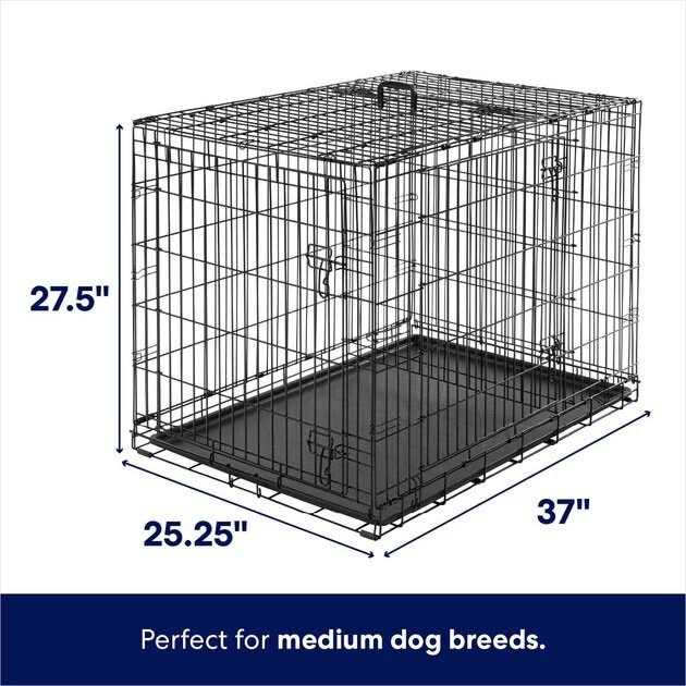 Frisco Heavy Duty All-in-1 Multi-Stage 3 Door Collapsible Wire Dog Crate