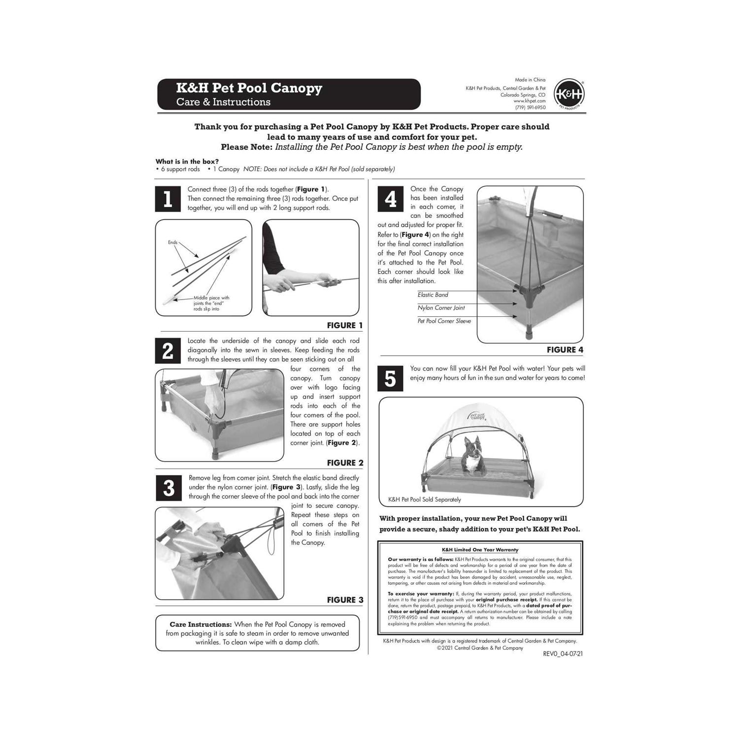 K&H Pet Products Pet Pool Canopy