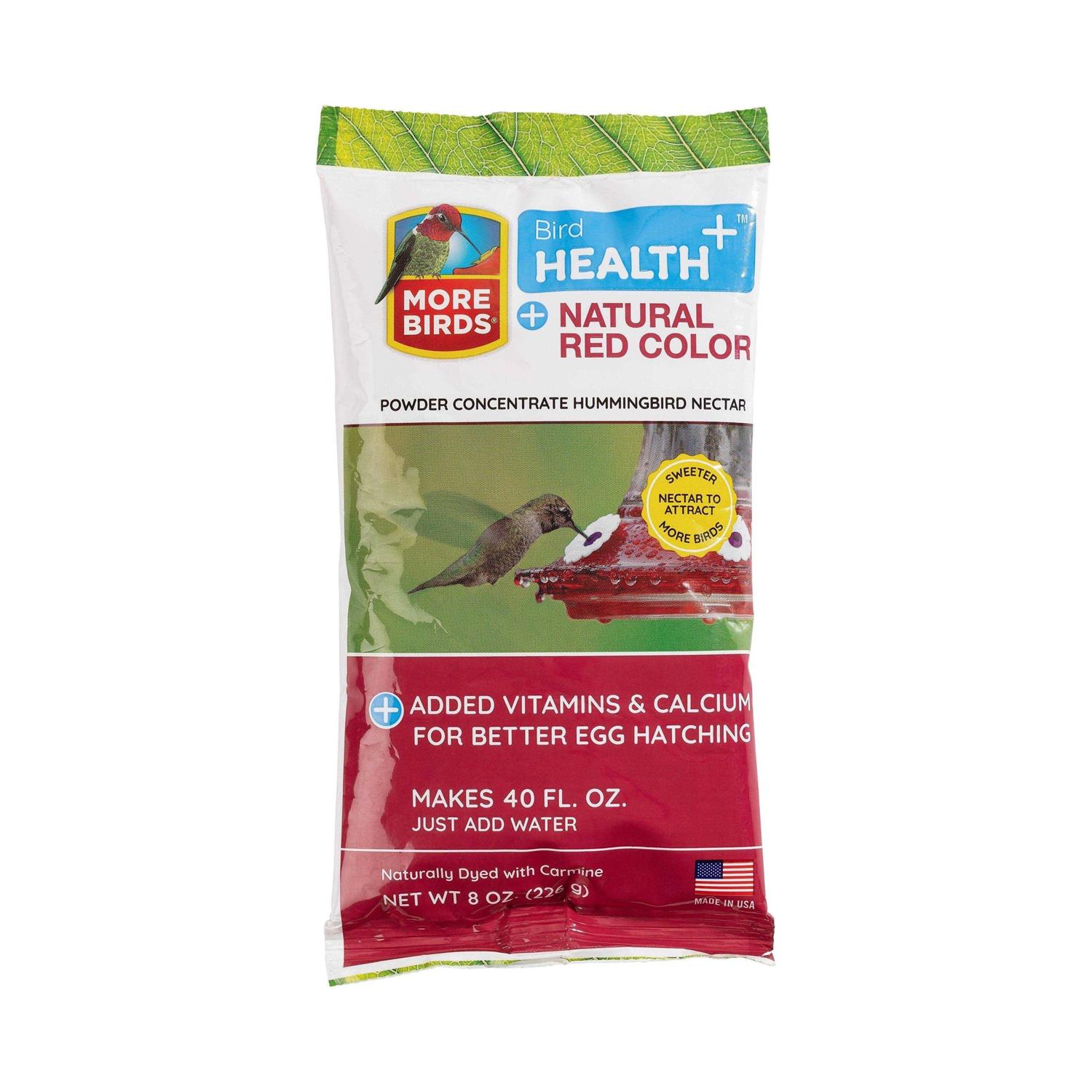 More Birds Health Plus Hummingbird Nectar Powder Concentrate Natural Red