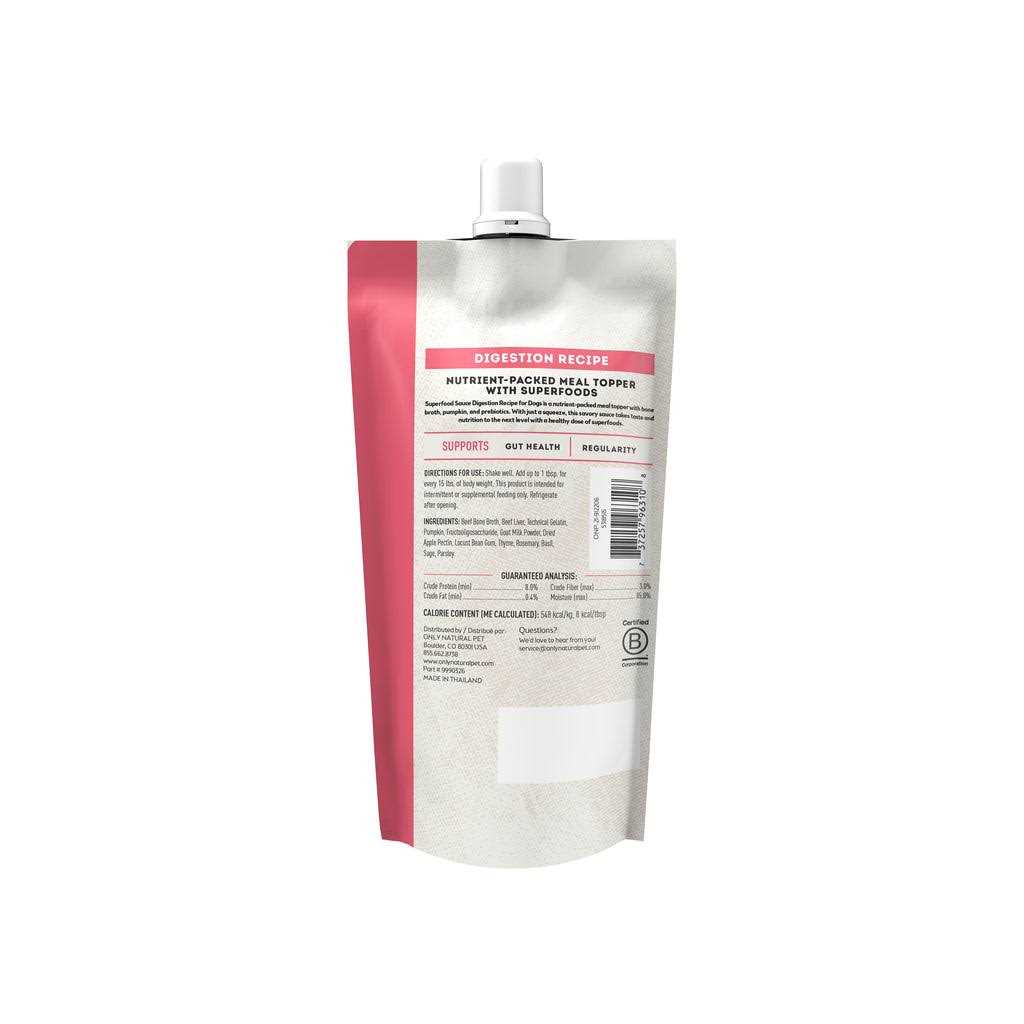 Only Natural Pet Superfood Sauce Digestive Support All Life Stage Dog Meal Topper