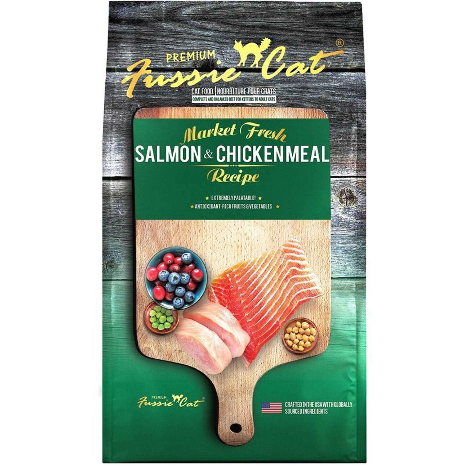 Fussie Cat Market Fresh Salmon Chicken Dry Cat Food