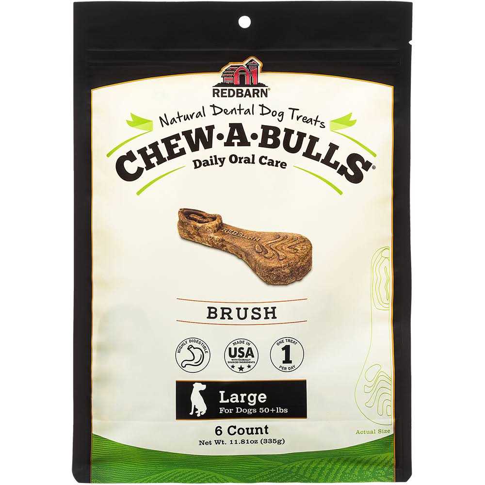 Redbarn Chew-A-Bulls Brush Dental Dog