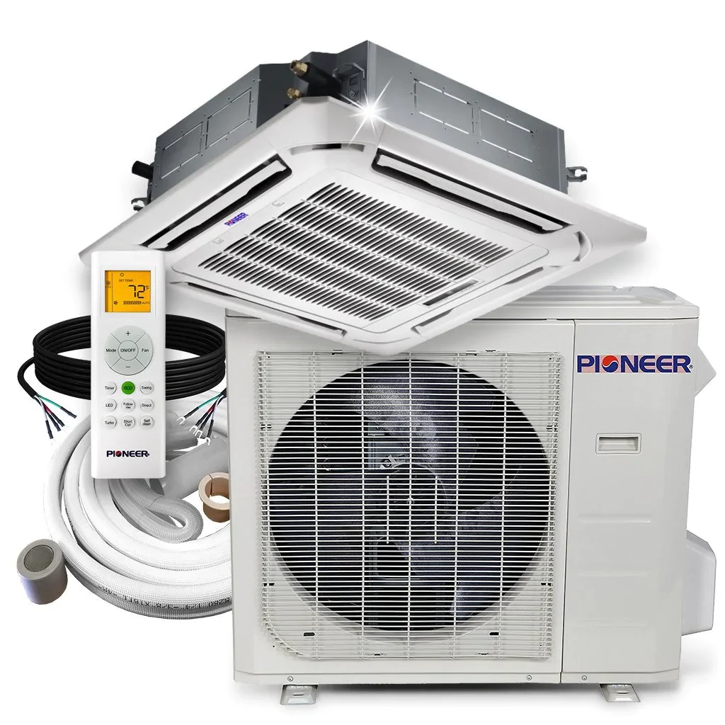 Pioneer® 36,000 BTU 20 SEER 8-Way Compact Cassette Ductless Mini Split with 25 ft. Linesets, CYB036GMFILCBD-25