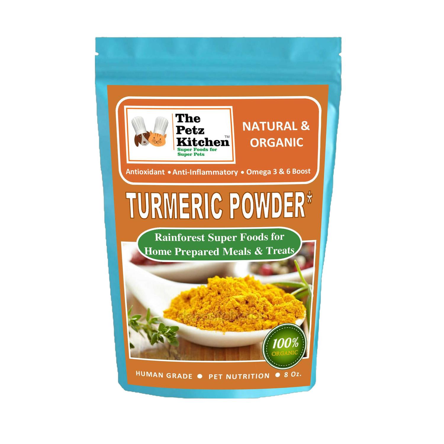 The Petz Kitchen Turmeric Powder Dog & Cat Supplement