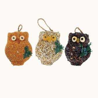 Mr. Bird Ollie Owl Bird Seed Ornaments