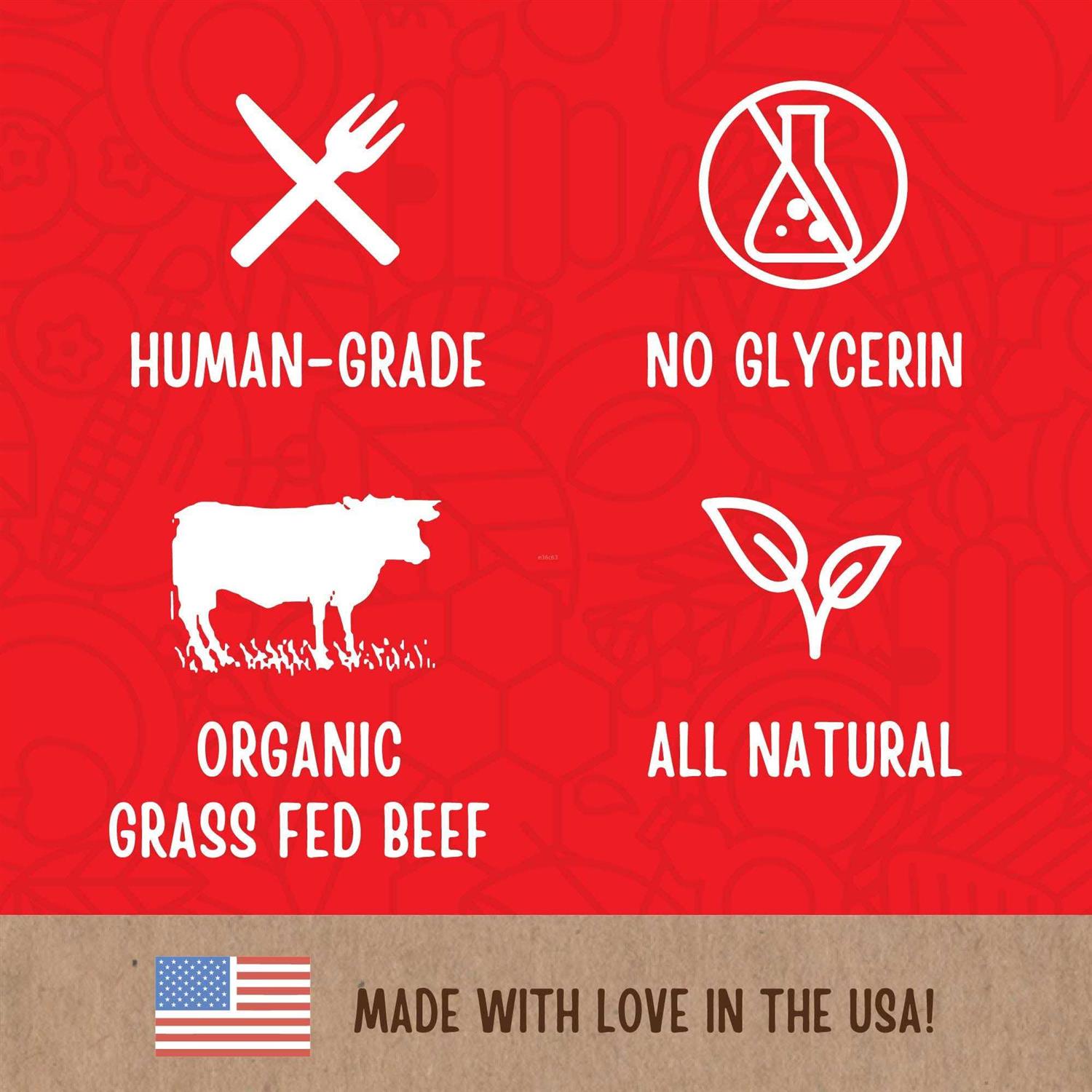 Full Moon Organic Beef Jerky Human-Grade Dog Treats