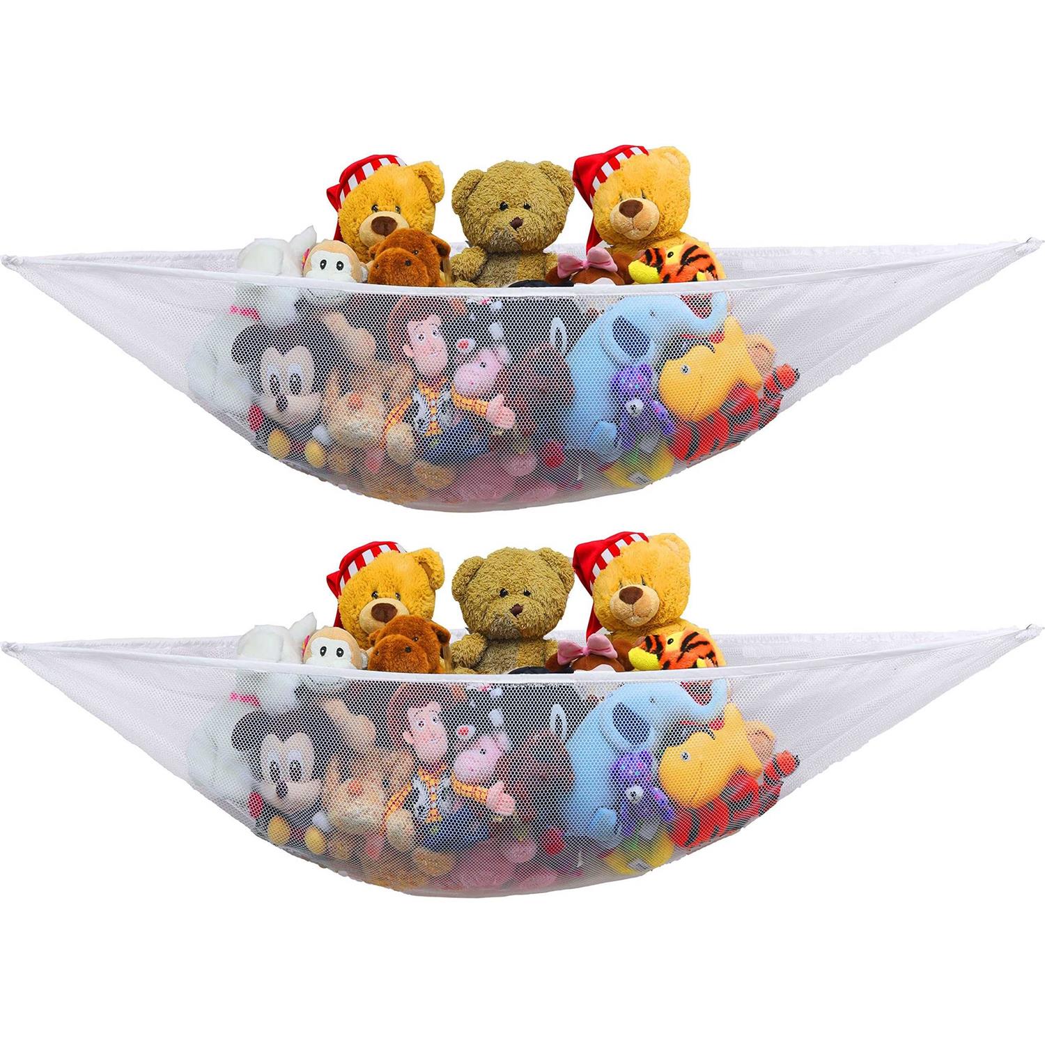 2 PK SimpleHouseware Stuffed Animals Jumbo Toy Storage Hammock