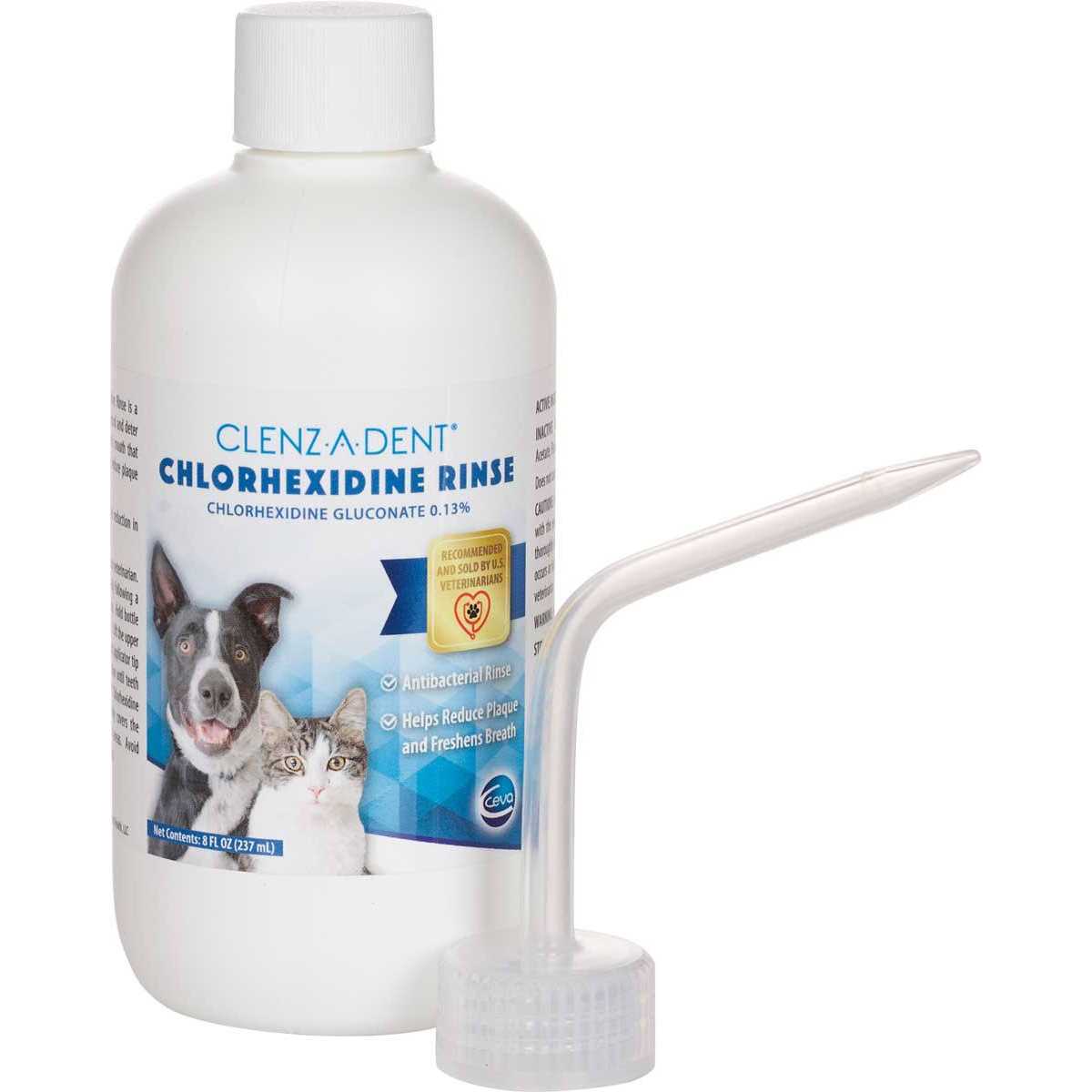 Sogeval Clenz-a-dent Chlorhexidine Rinse 8oz Bottle