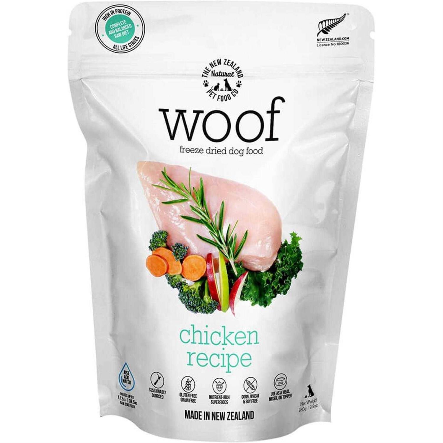 New Zealand Natural Pet Food Woof Chicken Freeze-Dried Dog Food