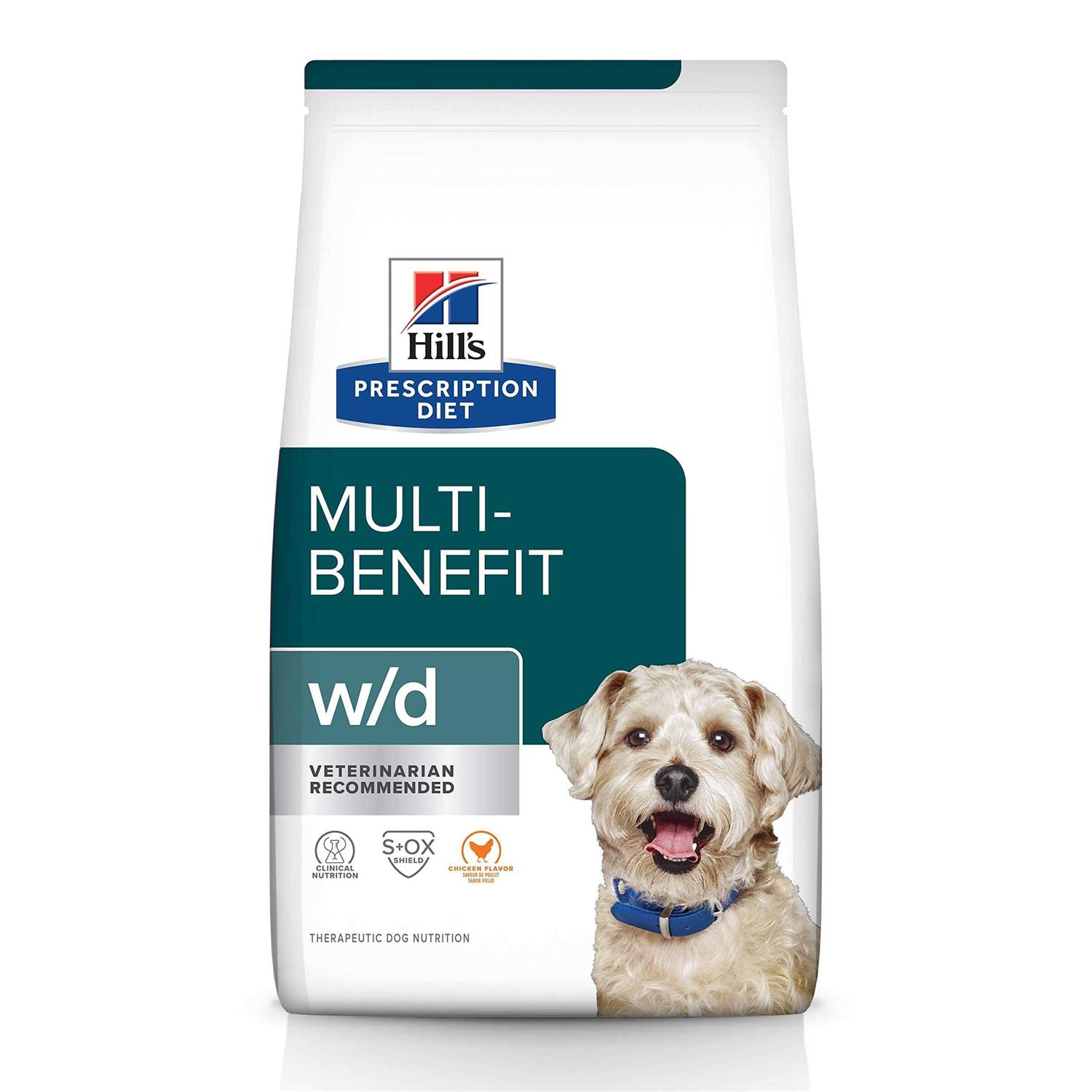 Hill’s Prescription Diet w/d Multi-Benefit Digestive/Weight/Glucose/Urinary Management Chicken Flavor Dry Dog Food