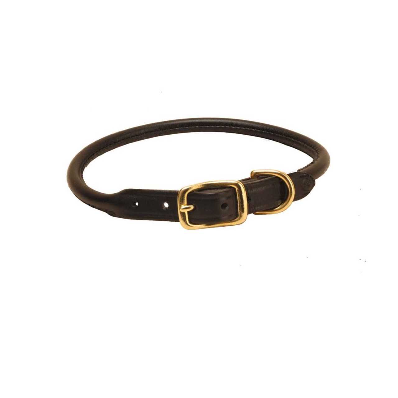 Tory Leather Rolled Leather Dog Collar