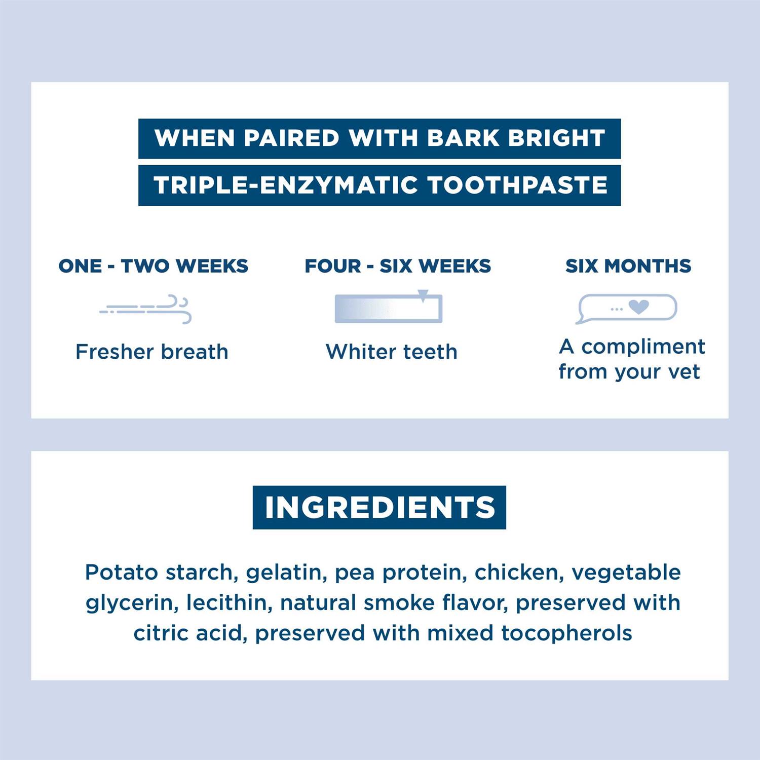 Bark Bright Dental Sticks for Large Dogs Chews