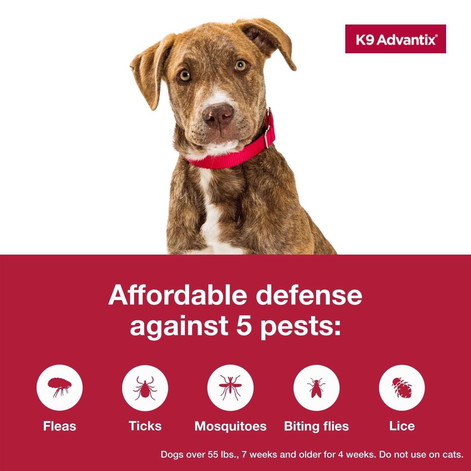 K9 Advantix Flea Tick Mosquito Prevention for Extra Large Dogs Over 55 Lbs
