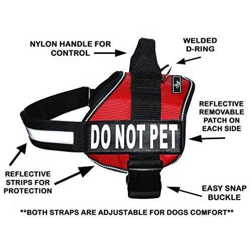 Doggie Stylz Dog Vest Harness Comes with 2 Reflective Removable Patches Please Measure Dog