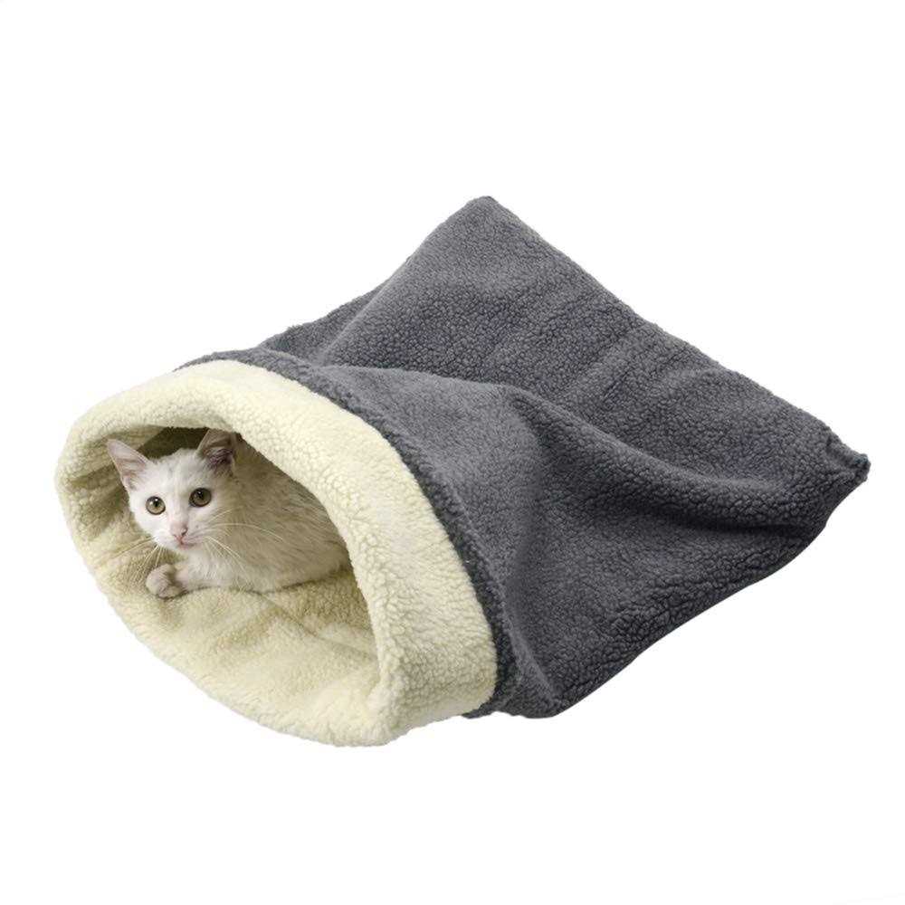 Lorde Cat Bed Cave Sleeping Bag, Pet Mat Self Warming Pad Sack for Cats and Small Dog