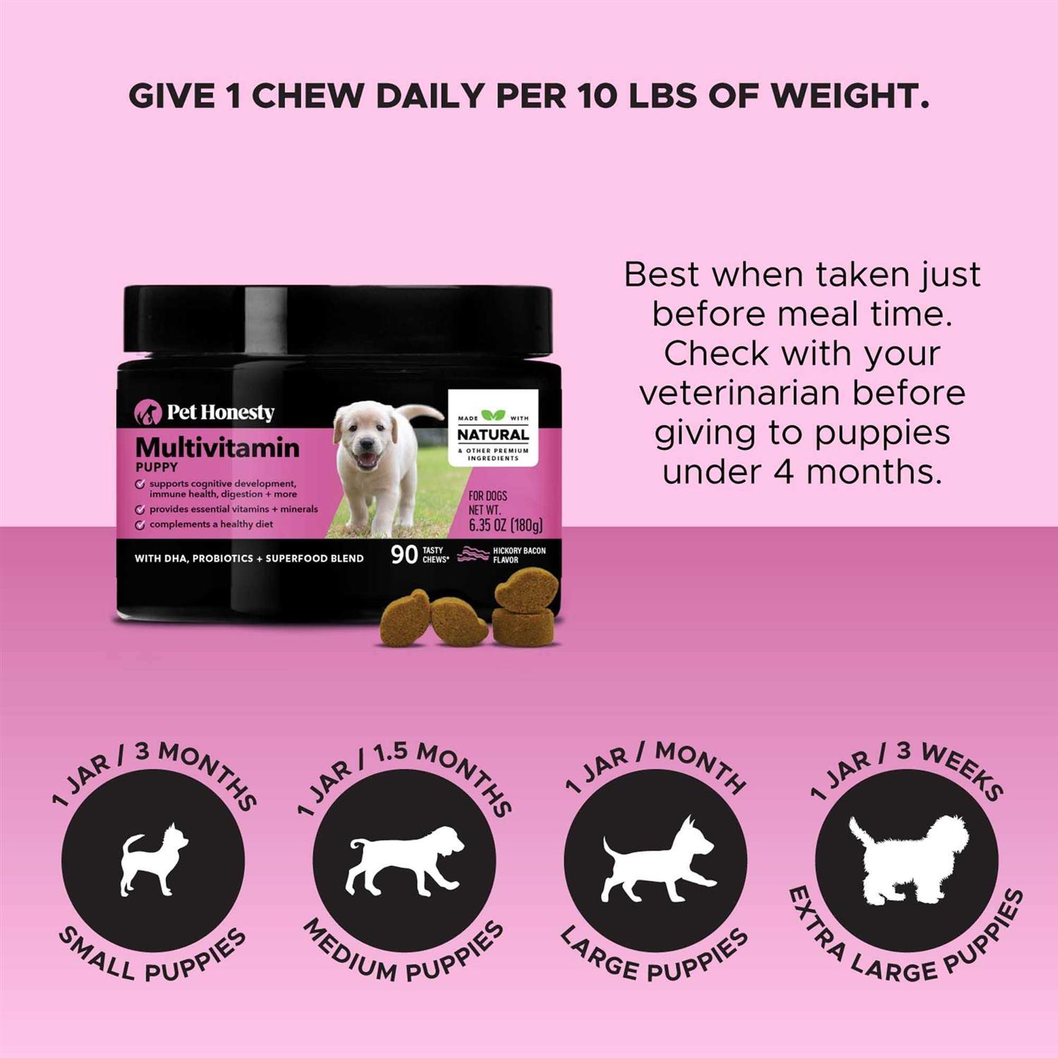 Pet Honesty Puppy Multivitamin Glucosamine Soft Chews