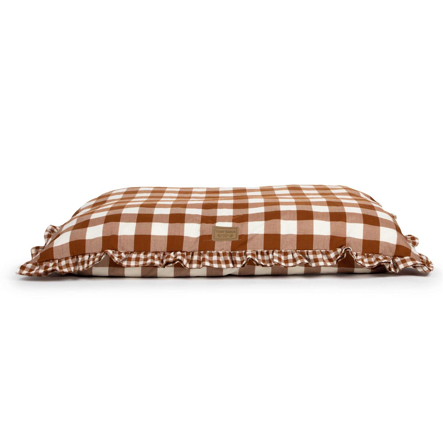 Harry Barker 24 x 5 Brown Gingham Print Envelope Dog Bed