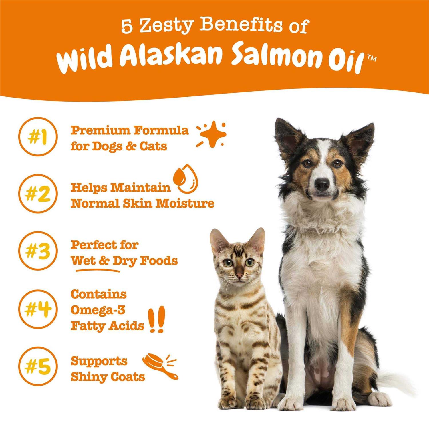Zesty Paws Wild Alaskan Salmon Oil for Cats & Dogs