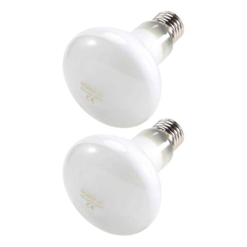 NOMOYPET 2 Pack Reptile Uvb Uva Heat Lamp Bulb For Truly Like Heat For Reptile