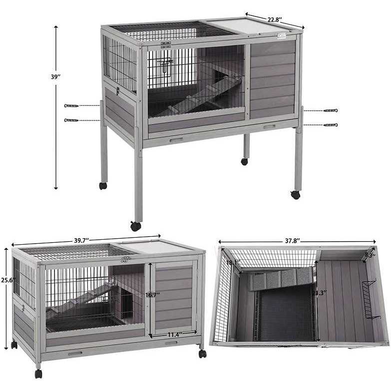 Aivituvin Rabbit Hutch Indoor Bunny Cage